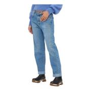 Højtaljede Straight Jeans Blå