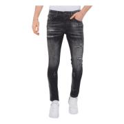 Stonewashed Ripped Herre Jeans Slim Fit -1085