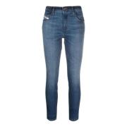 Blå Slim Jeans til Kvinder