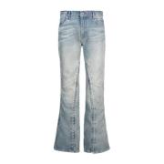 Flared Straight-Leg Denim Jeans