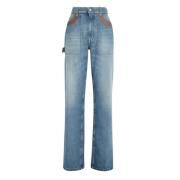 Vintage-Effekt Flare Jeans