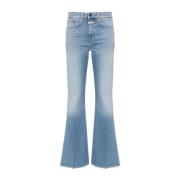 Lysblå Distressed Bootcut Jeans