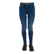 Perfekt Ideel Skinny Jeans Blå Denim