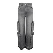 Stone Grey Italienske Rigid Jeans til Kvinder