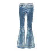Vintage Flare Jeans med Distressed Detaljer