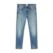 Slim Denim Jeans Blå Bomuld